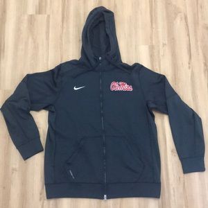 Ole Miss Nike hooded zip up sweatshirt mens large